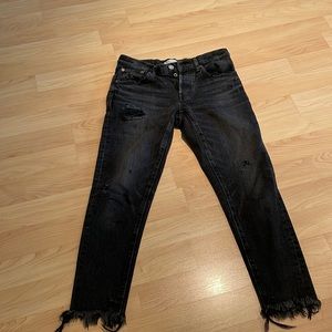 Faded Black Moussy jeans. Great shape. Wore only a few times. Boyfriend fit well